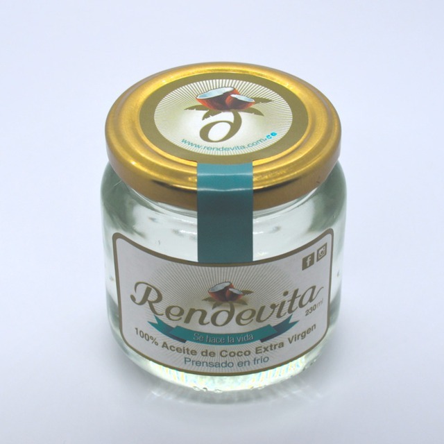 Aceite de Coco Virgen Prensado en frio Rendevita 230 ml